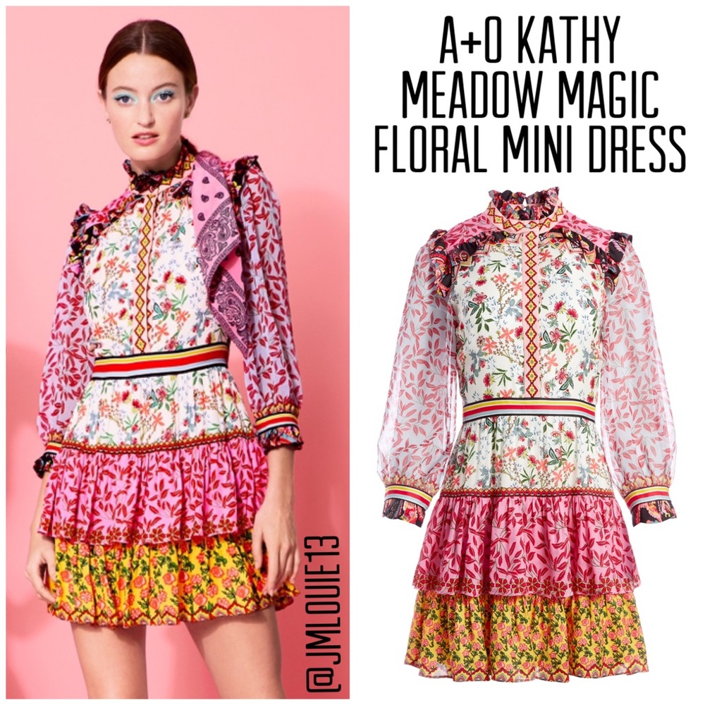 🎀SOLD🎀Alice + Olivia Kathy Meadow Magic Floral Mini Dress